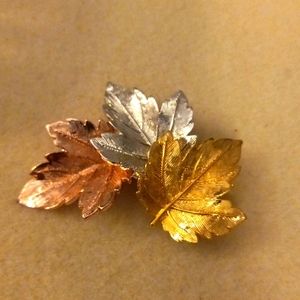 Fall brooch autumn leaves